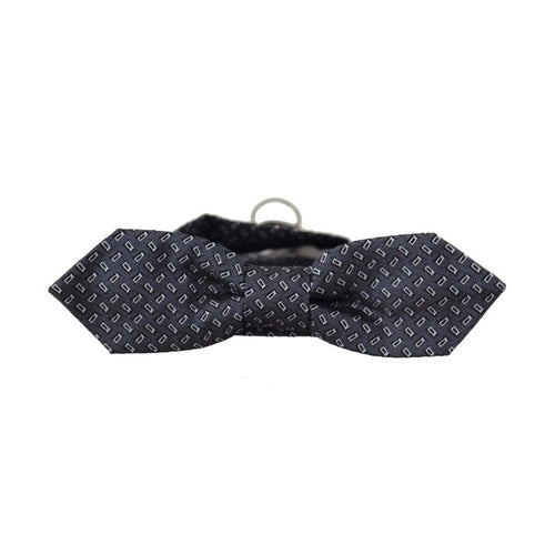 Dolce & Gabbana Blue Gray Polka Dot 100% Silk Neck Papillon Tie