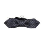 Dolce & Gabbana Blue Gray Polka Dot 100% Silk Neck Papillon Tie