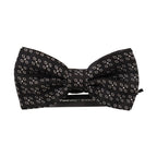 Dolce & Gabbana Black White Polka Dot 100% Silk Neck Papillon Tie