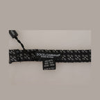 Dolce & Gabbana Black White Polka Dot 100% Silk Neck Papillon Tie