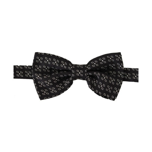 Dolce & Gabbana Black White Polka Dot 100% Silk Neck Papillon Tie