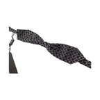 Dolce & Gabbana Black White Round 100% Silk Neck Papillon  Tie
