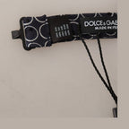 Dolce & Gabbana Black White Round 100% Silk Neck Papillon  Tie