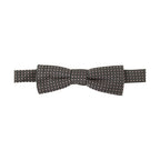 Dolce & Gabbana Black White Flower Pattern Silk Neck Papillon Tie