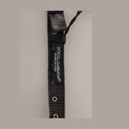 Dolce & Gabbana Black White Polka Dot 100% Silk Neck Papillon Tie
