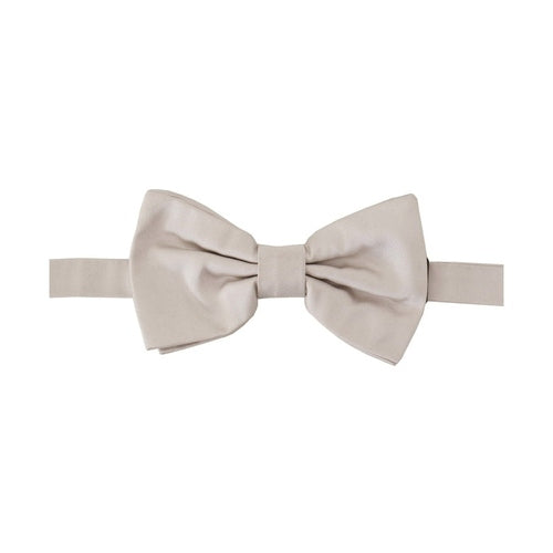 Dolce & Gabbana Gray 100% Silk Adjustable Neck Papillon Tie