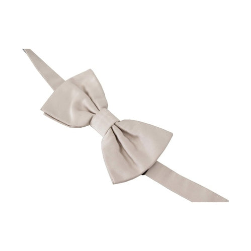Dolce & Gabbana Gray 100% Silk Adjustable Neck Papillon Tie