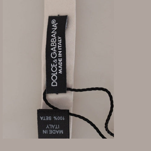 Dolce & Gabbana Gray 100% Silk Adjustable Neck Papillon Tie