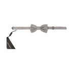 Dolce & Gabbana Gray 100% Silk Adjustable Neck Papillon Tie