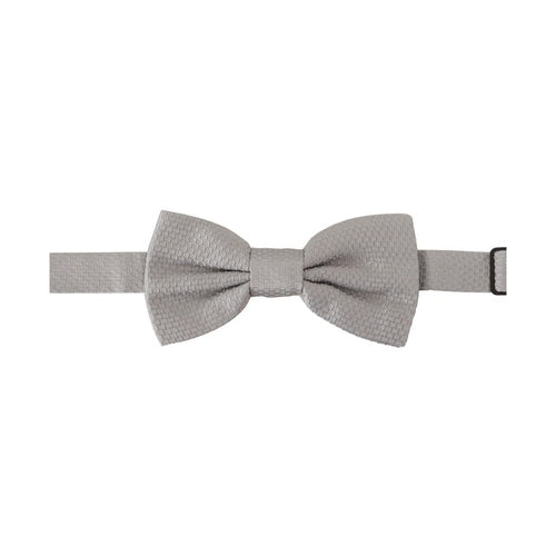 Dolce & Gabbana Gray 100% Silk Adjustable Neck Papillon Tie