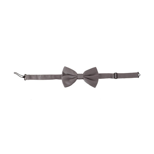 Dolce & Gabbana Gray 100% Silk Adjustable Neck Papillon Tie