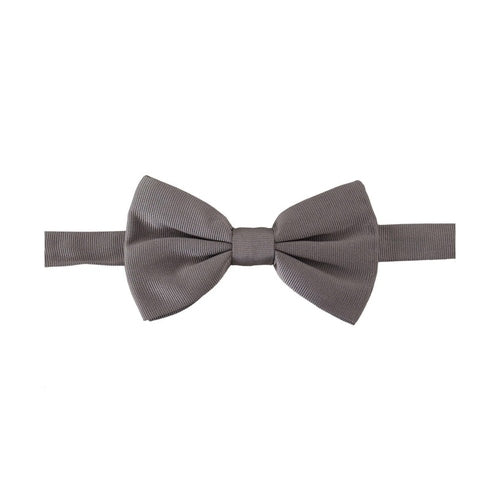 Dolce & Gabbana Gray 100% Silk Adjustable Neck Papillon Tie
