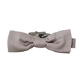 Dolce & Gabbana Silver 100% Silk Slim Adjustable Neck Papillon Tie