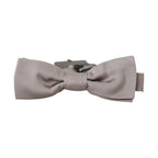 Dolce & Gabbana Silver 100% Silk Slim Adjustable Neck Papillon Tie