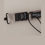 Dolce & Gabbana Silver 100% Silk Slim Adjustable Neck Papillon Tie