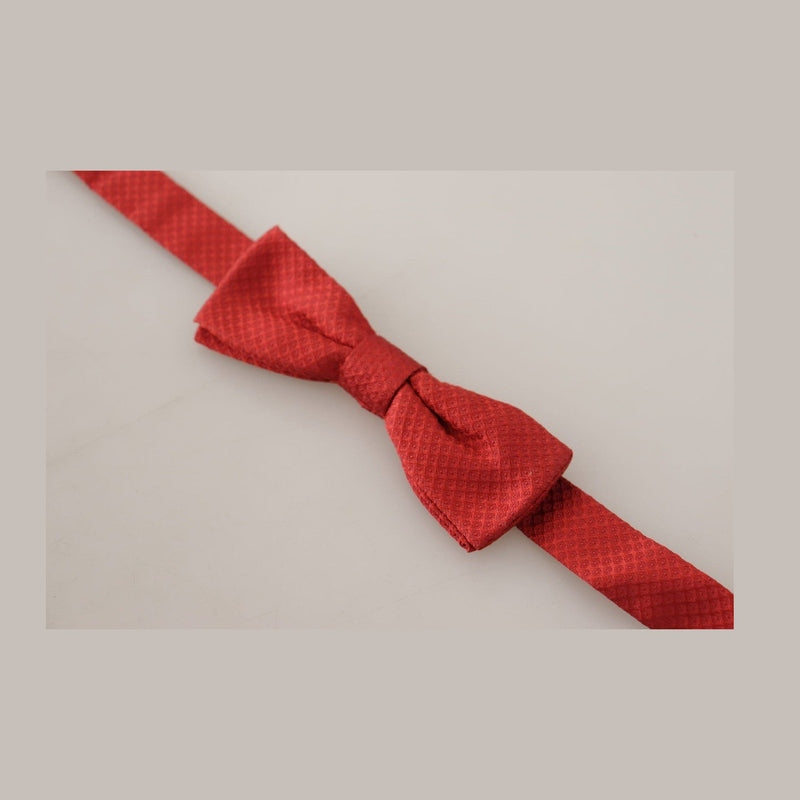 Dolce & Gabbana Red 100% Silk Adjustable Neck Papillon Tie
