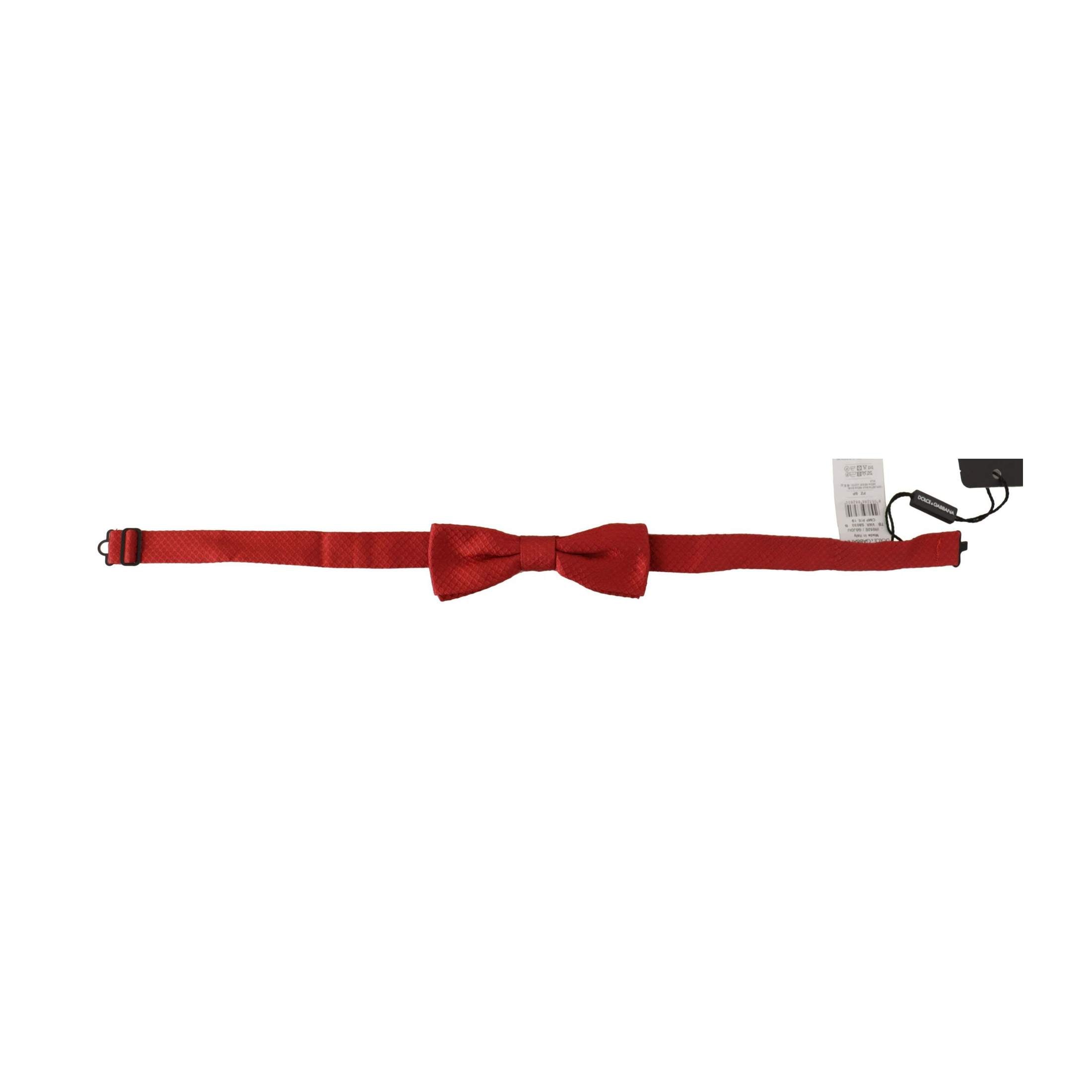 Dolce & Gabbana Red 100% Silk Adjustable Neck Papillon Tie