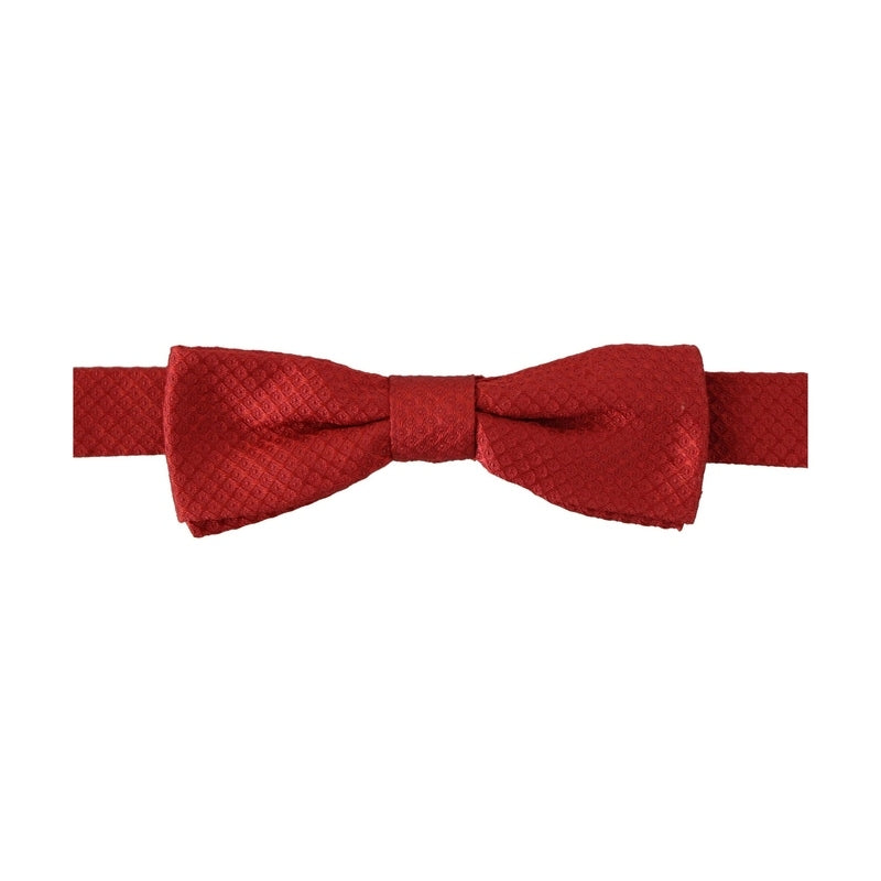 Dolce & Gabbana Red 100% Silk Adjustable Neck Papillon Tie