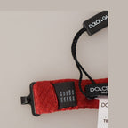 Dolce & Gabbana Red 100% Silk Adjustable Neck Papillon Tie