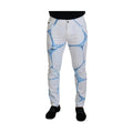 Dolce & Gabbana White Blue Denim Cotton Jeans Stretch Skinny Fit Pant