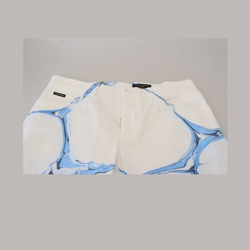 Dolce & Gabbana White Blue Denim Cotton Jeans Stretch Skinny Fit Pant