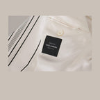 Dolce & Gabbana White Stripes Cotton Single Breasted Blazer
