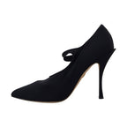 Dolce & Gabbana Black Socks Stretch Crystal Pumps Shoes