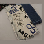 Dolce & Gabbana Multicolor Patchwork DG Fashion Wide Leg Denim Pant