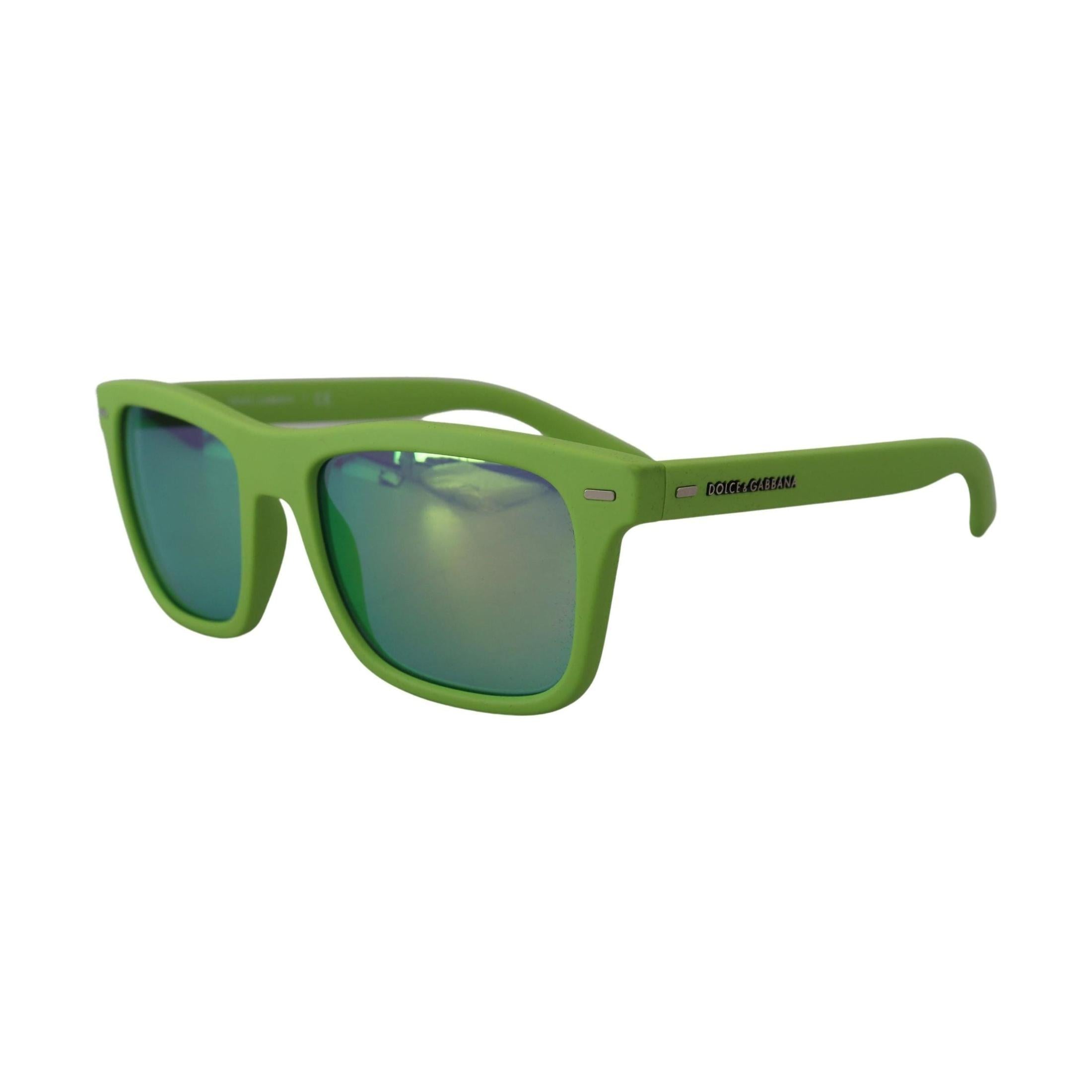Dolce & Gabbana Green Rubber Full Rim Frame Shades DG6095 Acid Sunglasses