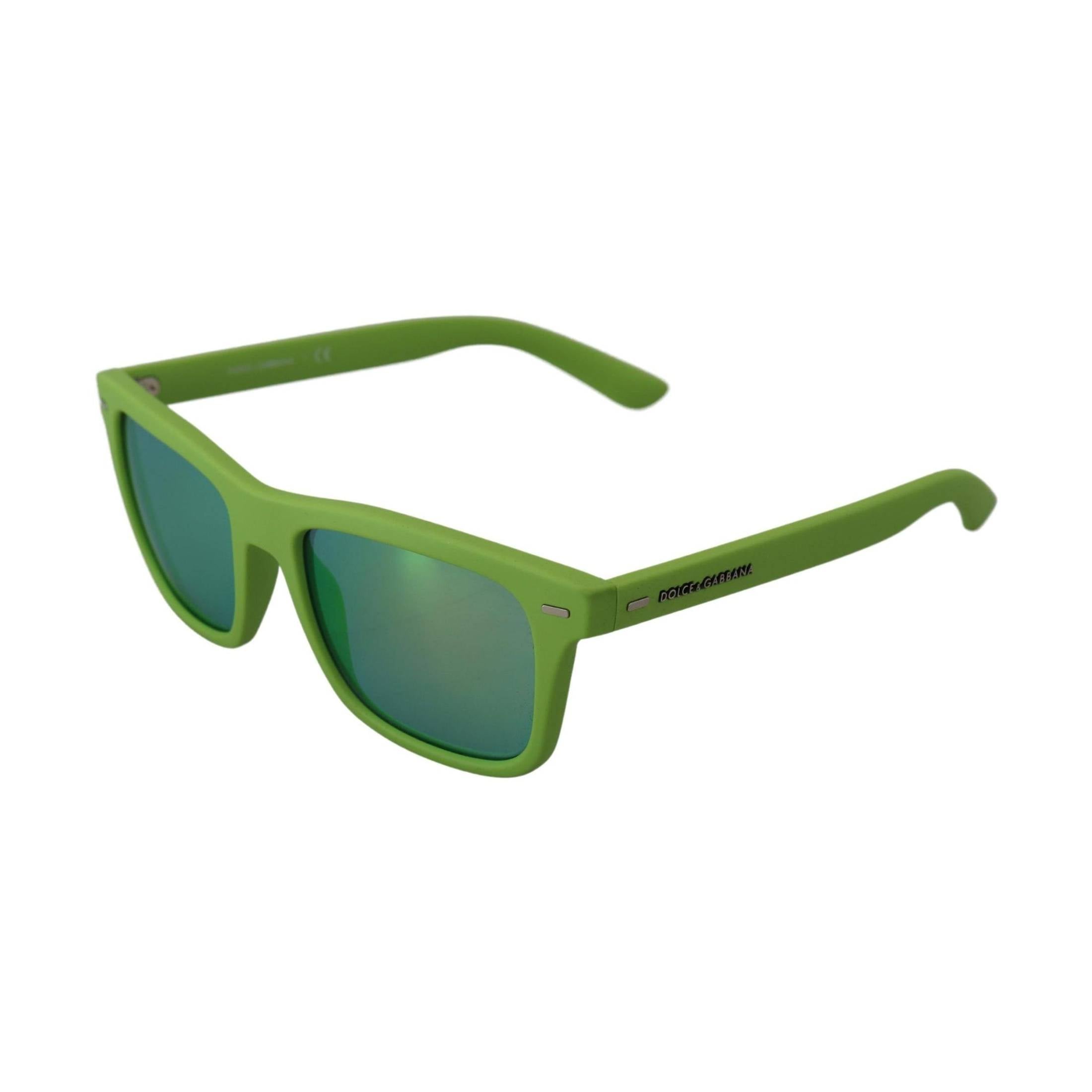 Dolce & Gabbana Green Rubber Full Rim Frame Shades DG6095 Acid Sunglasses