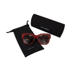 Dolce & Gabbana Red Lace Acetate Rectangle Shades  DG4231F  Sunglasses