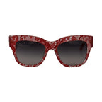 Dolce & Gabbana Red Lace Acetate Rectangle Shades  DG4231F  Sunglasses