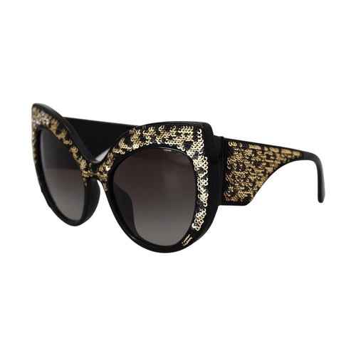 Black Gold Sequin Butterfly Polarized DG4326 Sunglasses