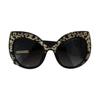 Dolce & Gabbana Black Gold Sequin Butterfly Polarized DG4326 Sunglasses
