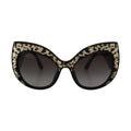 Dolce & Gabbana Black Gold Sequin Butterfly Polarized DG4326 Sunglasses