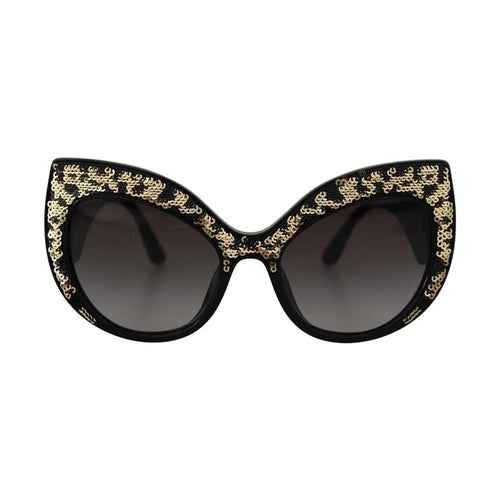 Black Gold Sequin Butterfly Polarized DG4326 Sunglasses