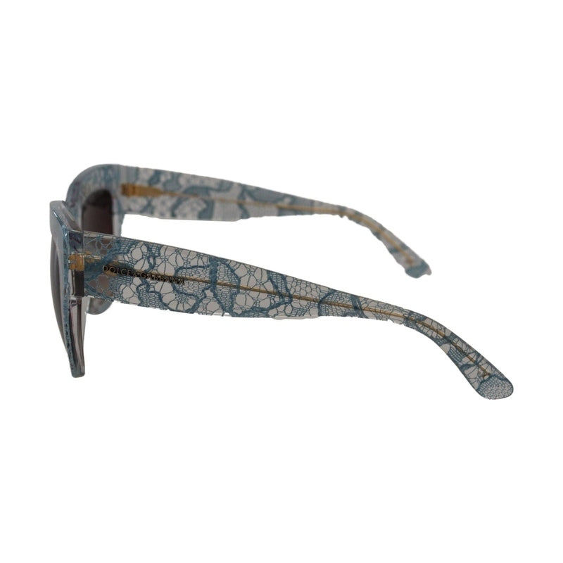 Dolce & Gabbana Blue Lace Acetate Crystal Butterfly DG4231 Sunglasses