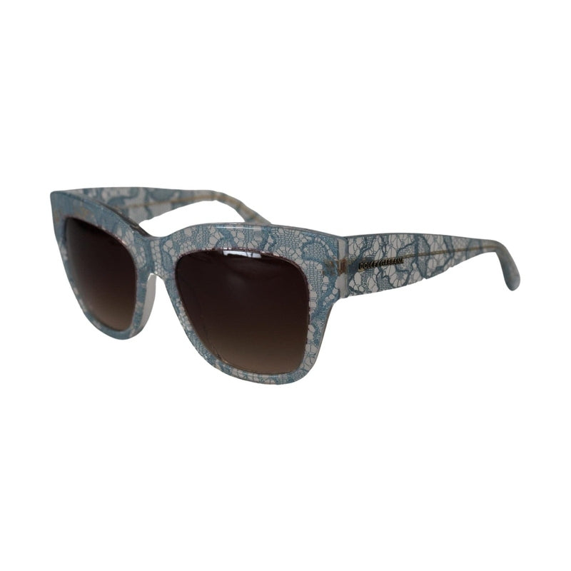 Dolce & Gabbana Blue Lace Acetate Crystal Butterfly DG4231 Sunglasses