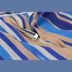 Dolce & Gabbana Blue Striped Silk Cotton Slim Trousers Pants