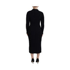 Dolce & Gabbana Black Wool Knitted Sheath Sweater Dress