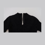 Dolce & Gabbana Black Wool Knitted Sheath Sweater Dress