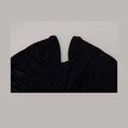 Dolce & Gabbana Black Sheath Midi Gown Wool Wrap Dress