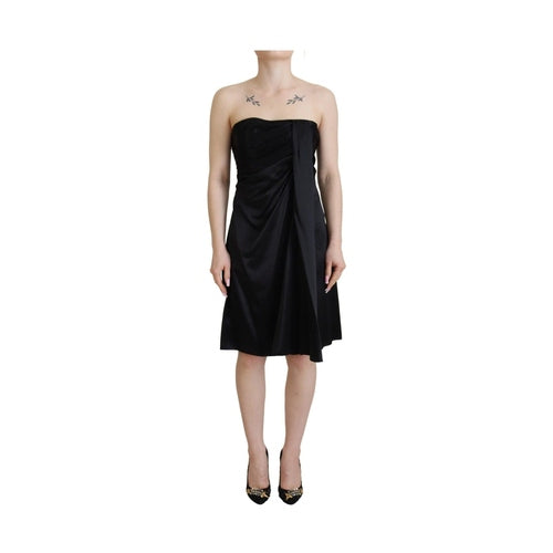 Dolce & Gabbana Black Silk Shift Short Mini Party Dress