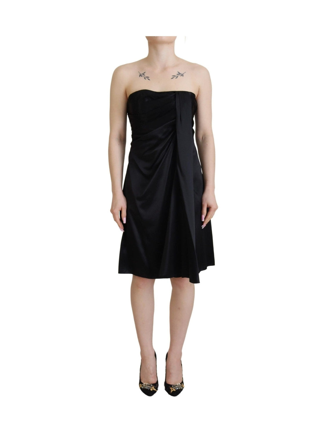 Dolce & Gabbana Black Silk Shift Short Mini Party Dress