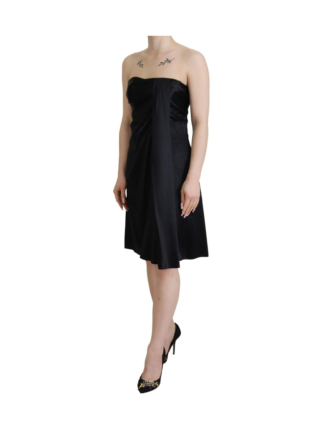 Dolce & Gabbana Black Silk Shift Short Mini Party Dress