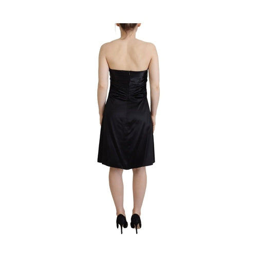 Dolce & Gabbana Black Silk Shift Short Mini Party Dress