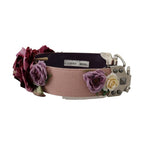 Dolce & Gabbana Multicolor Floral Appliques Metal Shoulder Strap
