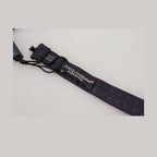 Dolce & Gabbana Blue Pattern Silk Adjustable Neck Papillon Bow Tie