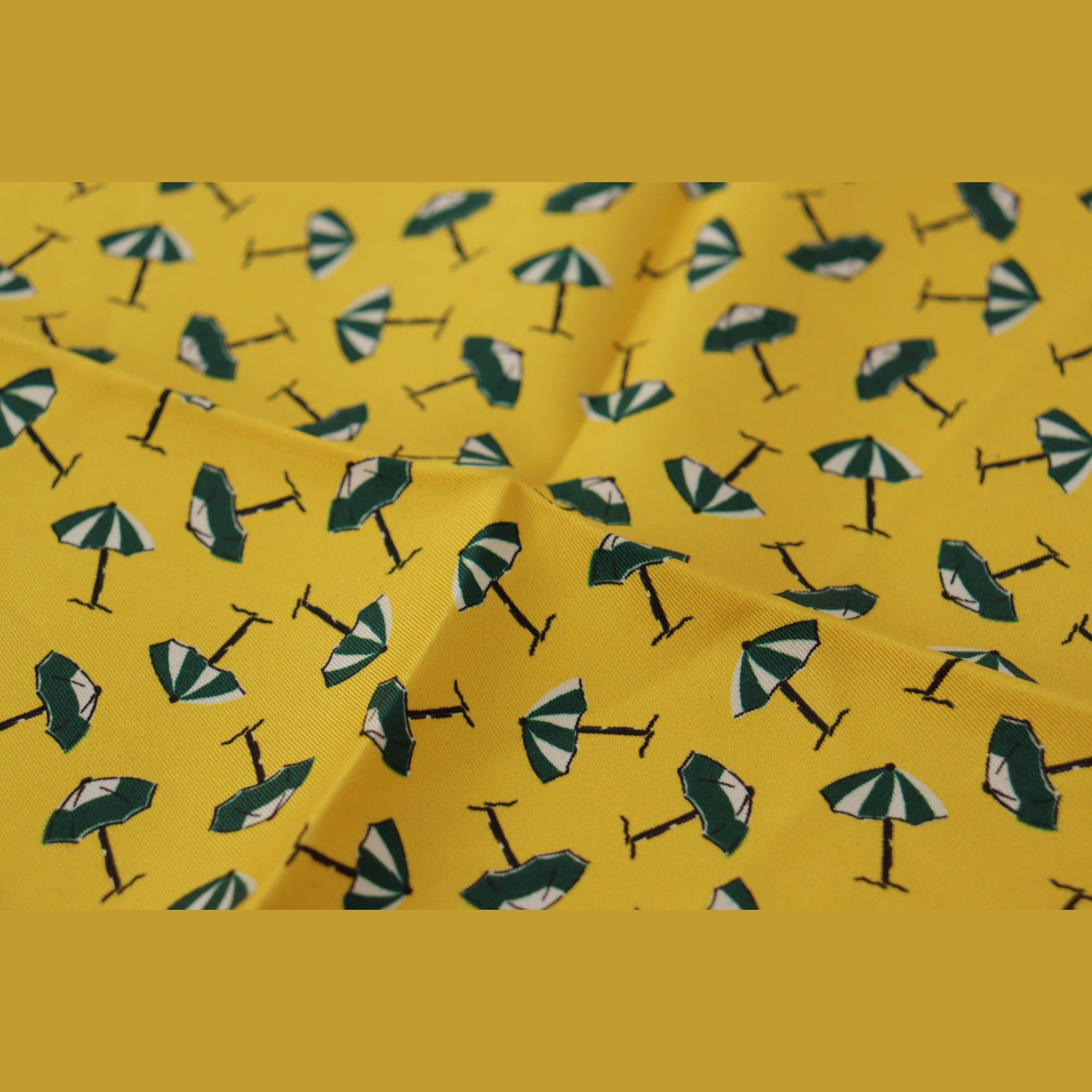 Dolce & Gabbana Yellow Printed DG Logo Square Mens Handkerchief Scarf