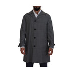 Dolce & Gabbana Gray Wool Plaid Long Trench Coat Jacket Trench Coat Jacket